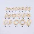 18K Gold Filled Snap Clasp,Heart Clasp for DIY Jewelry Making Supply