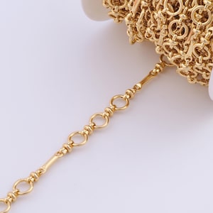 3.28 FT 18K Gold Filled Figure 8 Chains,Semi-Finished Chains for DIY Jewelry Making Supply
