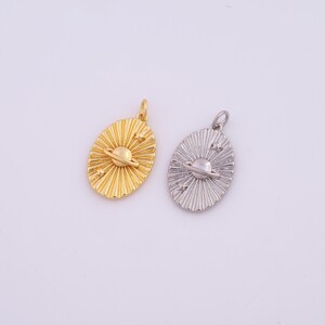 18K Gold Filled Saturn Charms,Star Pendant for DIY Jewelry Making Supply