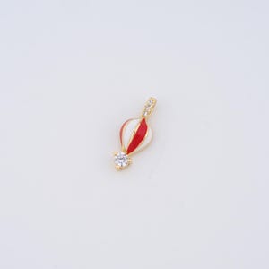18K Gold Filled Enamel Hot Air Balloon Charms,Micropavé CZ Hot Air Balloon Pendant for DIY Jewelry Making Supply