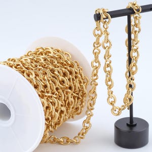 3.28 FT 18K Gold Filled Figure 8 Chains,Semi-Finished Chains for DIY Jewelry Making Supply