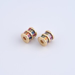 18K Gold Filled Tube Beads,Cylindrical Beads for DIY Jewelry Making Supply