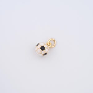 18K Gold Filled Enamel Football Charms,Football Pendant for DIY Jewelry Making Supply