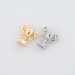 18K Gold Filled Trophy Charms,Trophy Pendant for DIY Jewelry Making Supply