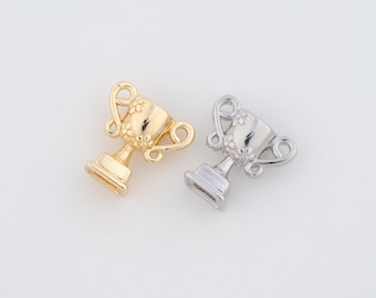18K Gold Filled Trophy Charms,Trophy Pendant for DIY Jewelry Making Supply