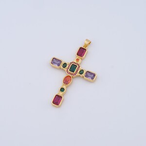 18K Gold gefüllte Kreuz Charms, Micropavé CZ Christian Anhänger für DIY Schmuckherstellung Versorgung