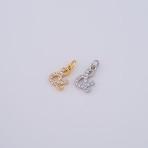 18K Gold Filled Symbol Charms,Micropavé CZ Symbol Pendant for DIY Jewelry Making Supply