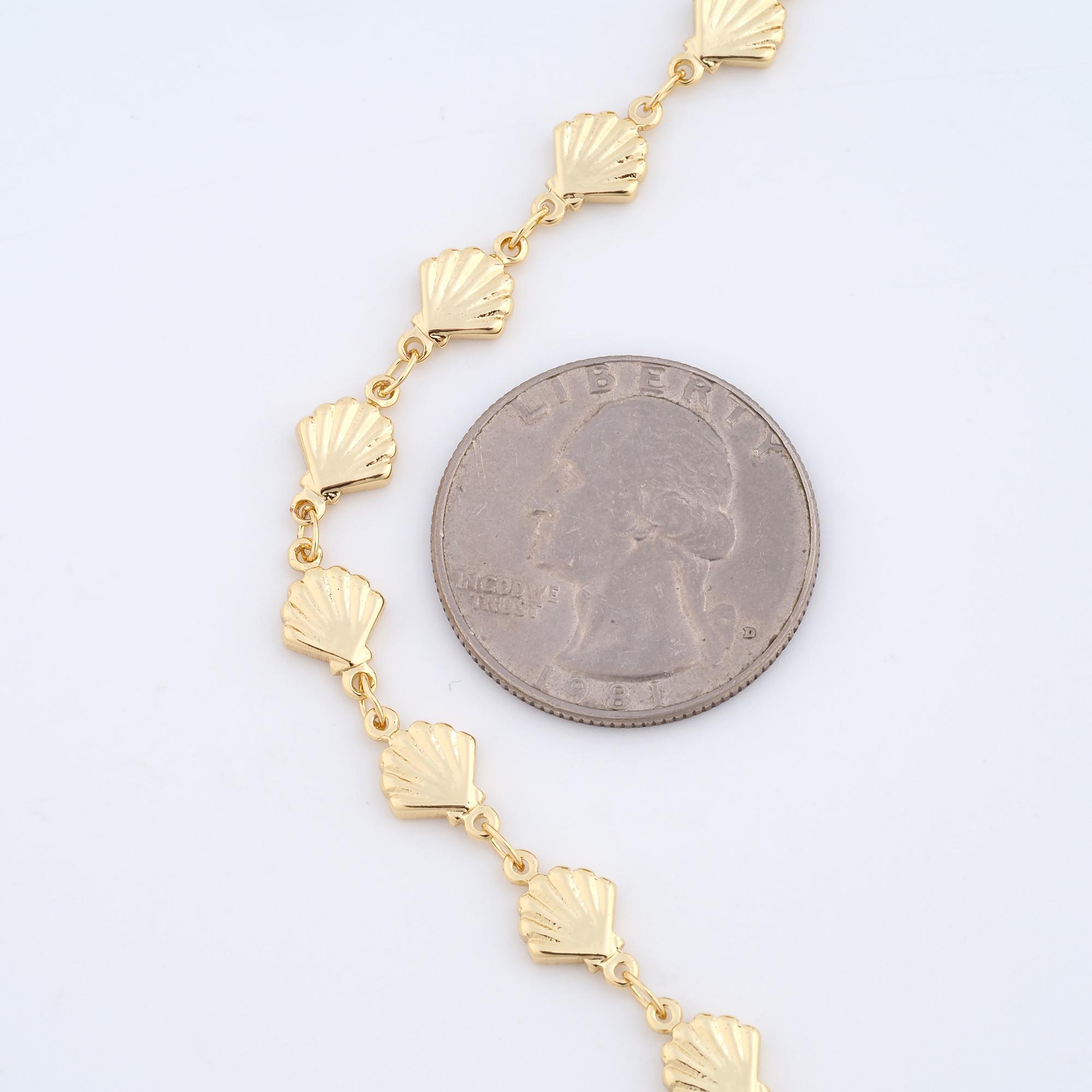 3.28 FT 18K Gold Filled Shell Chains,semi-finished Chains for DIY ...