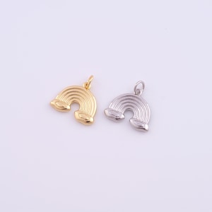 18K Gold Filled Rainbow Charms,Rainbow Pendant for DIY Jewelry Making Supply
