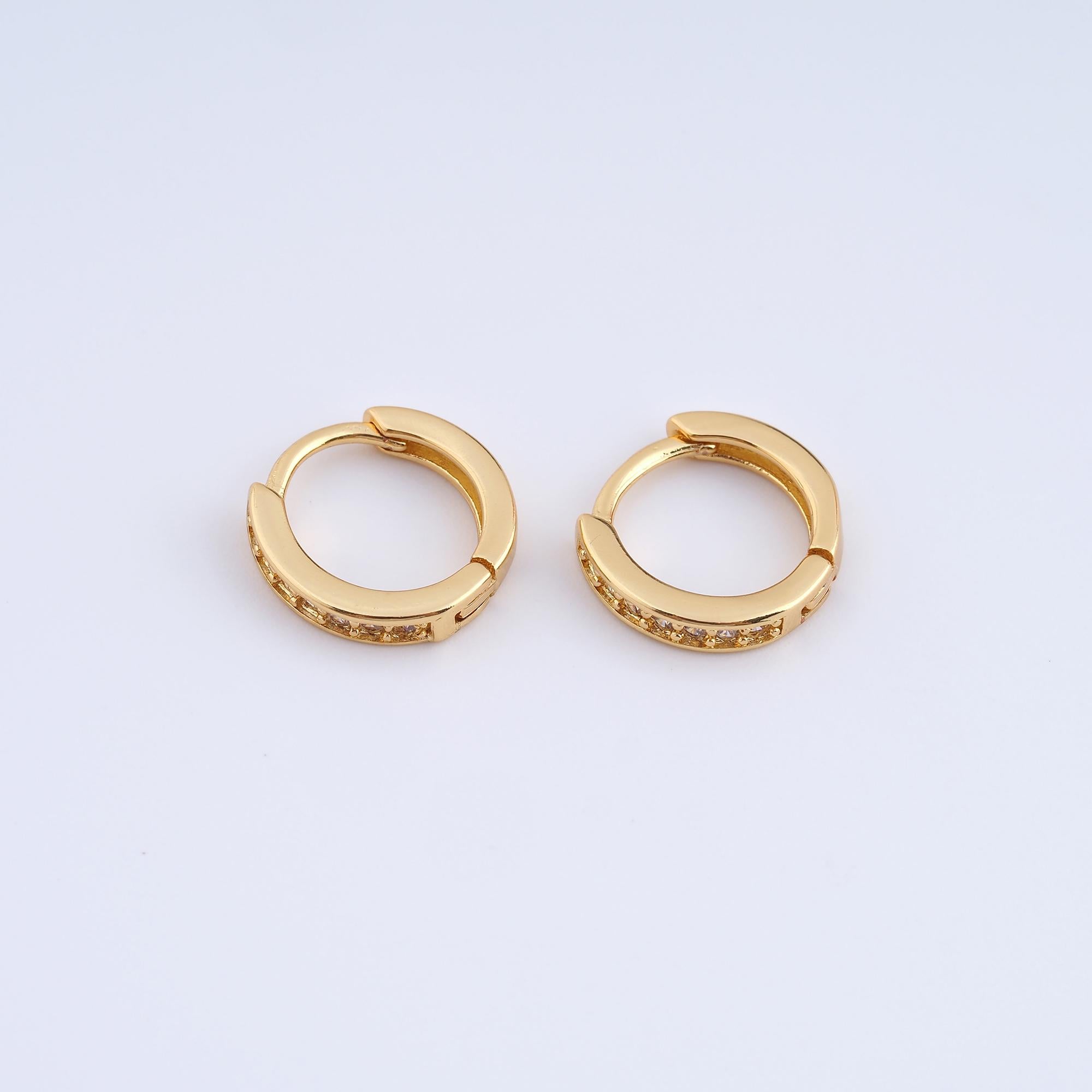18K Gold Filled Hoop Earrings,hugging Hoop Earrings,hypoallergenic