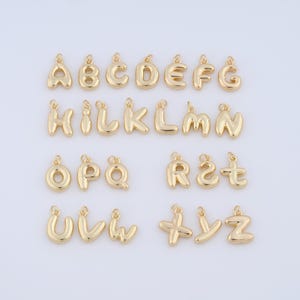 18K Gold Filled Letter Charms,Initial Pendant for DIY Jewelry Making Supply