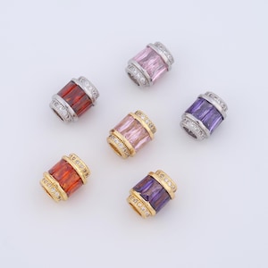 18K Gold Filled Tube Beads,Round Beads for DIY Jewelry Making Supply