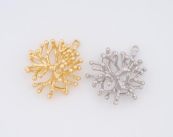 18K Gold Füllte Korallen Charms, Korallen Anhänger für DIY Schmuckherstellung Versorgung