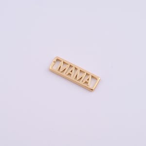 18K gold filled MAMA-connector, letterconnector voor het maken van doe-het-zelf sieraden