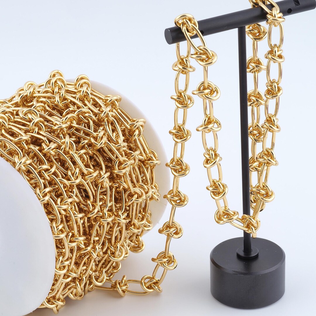 Knot Chain Options 3.28 FT 18K Gold Filled Knot Chains,semi-finished Chains for DIY ...
