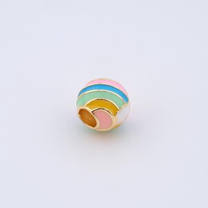 18K Gold Filled Ball Beads,Large Hole Beads for DIY Jewelry Making Supply