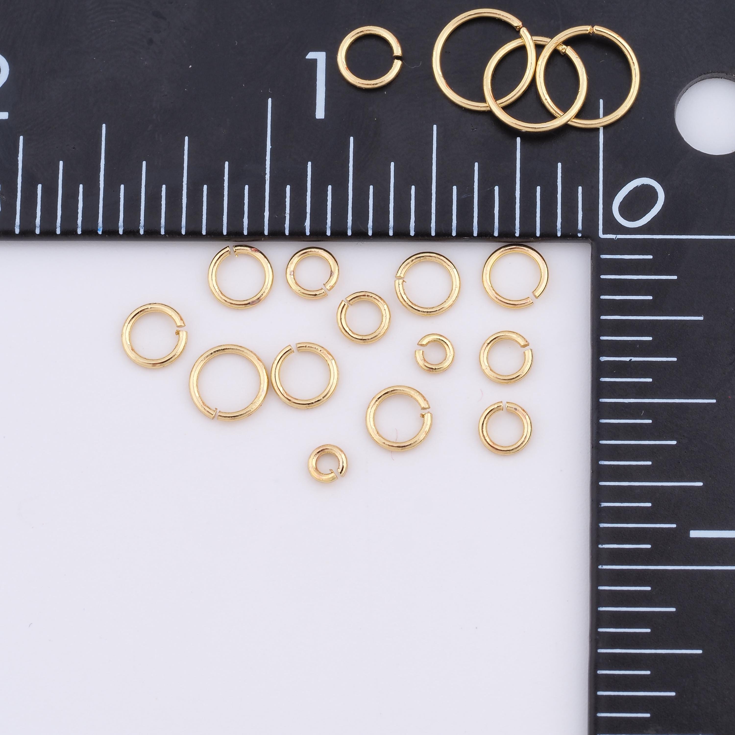 Round Jump Rings 100 Pcs 18K Gold Filled Open Jump Rings,round Jump Rings for DIY ...