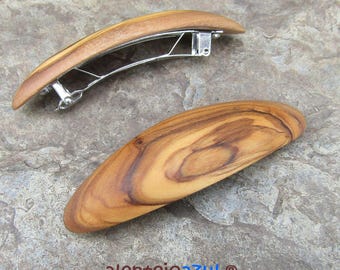 Barrette à Cheveux En Bois Vintage - Marron - Pour Cheveux Longs - Neuf