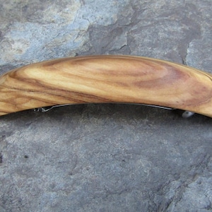 Barrette bois d'olivier pince à cheveux bois alentejoazul natural portugal artisan barrette française image 4