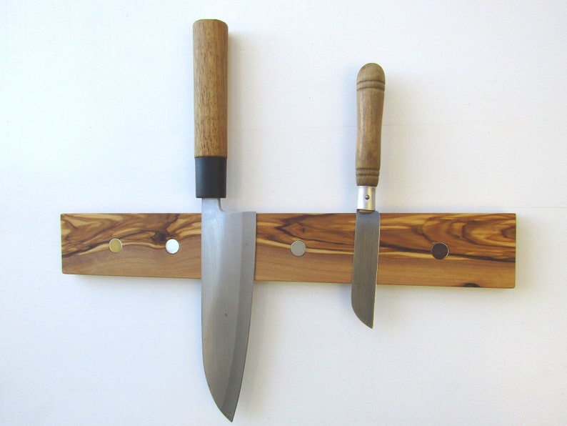 Knife Holder Olive Wood 13.77 Knife Rack Key Holder Etsy