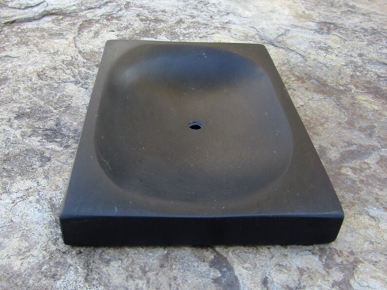Soap Dish Black Slate Rectangular Soap Tray Square Dark Grey Etsy