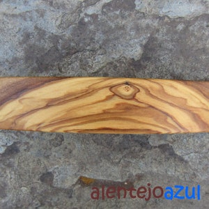 Barrette olive wood extra large hair clip hair slide wooden alentejoazul rectangular vegan handmade portugal french barrette thick hair image 7