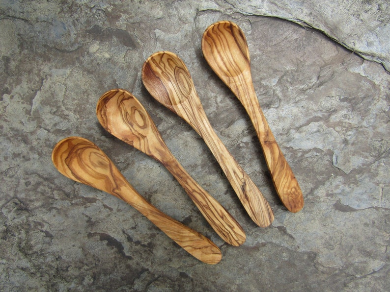 4 spoons olive wood baby child tea spoon coffee alentejoazul organic portugal larp small spoon wooden woodwork olive tree gourmet image 4