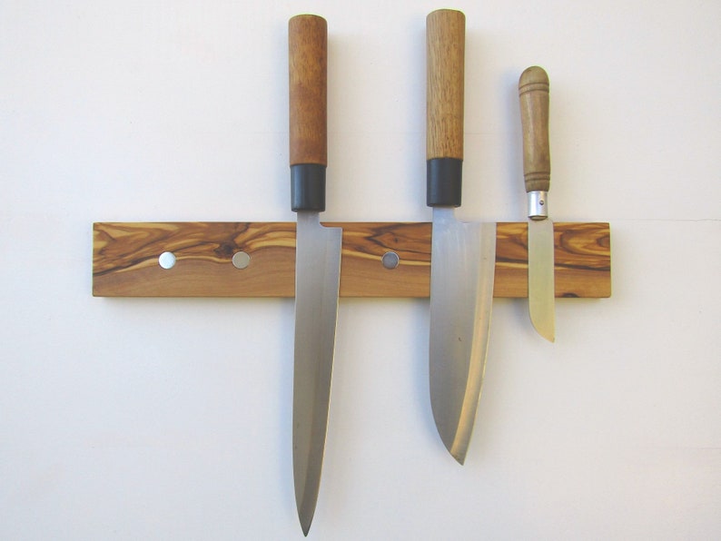 Knife Holder Olive Wood 13.77 Knife Rack Key Holder Etsy
