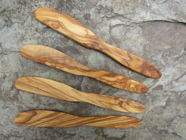 4 couteaux beurre bois d'olivier couteau enfants bois alentejoazul gourmet portugal cadeau couteau à confiture couvert bois image 8