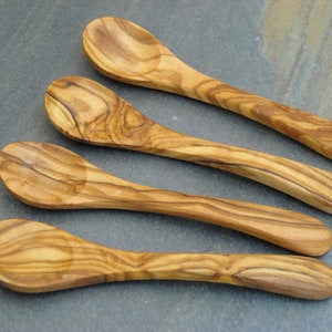 4 spoons olive wood baby child tea spoon coffee alentejoazul organic portugal larp small spoon wooden woodwork olive tree gourmet image 9