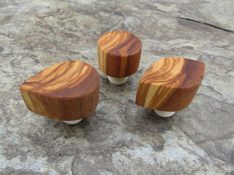 3 Tapones madera de olivo corcho tapón botella vino aletejoazul portugal regalo hombre boda amantes del vino gourmet imagen 3