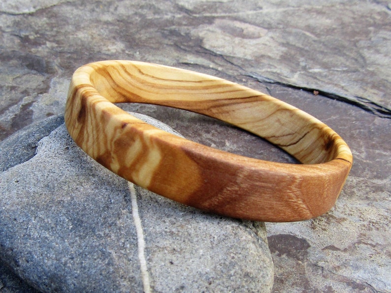 Bangle olive wood Bracelet wooden jewelry alentejoazul ,olive tree, portugal handmade natural jewelry vegan boho christmas present friend image 7