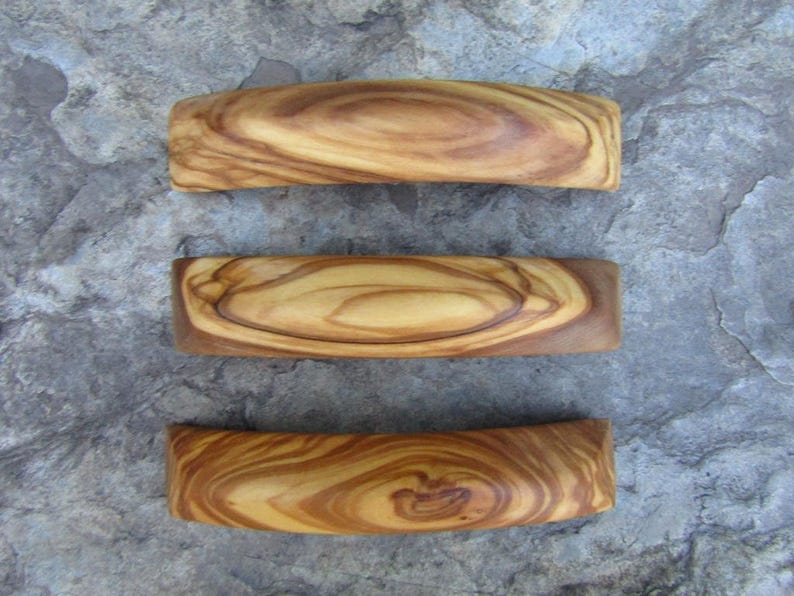 Barrette bois d'olivier pince à cheveux bois alentejoazul natural portugal artisan barrette française image 5