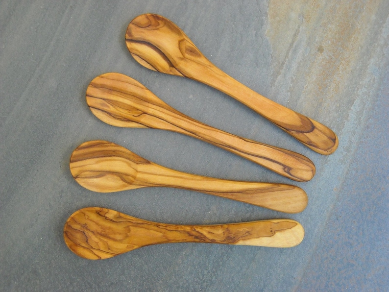 4 spoons olive wood baby child tea spoon coffee alentejoazul organic portugal larp small spoon wooden woodwork olive tree gourmet image 7