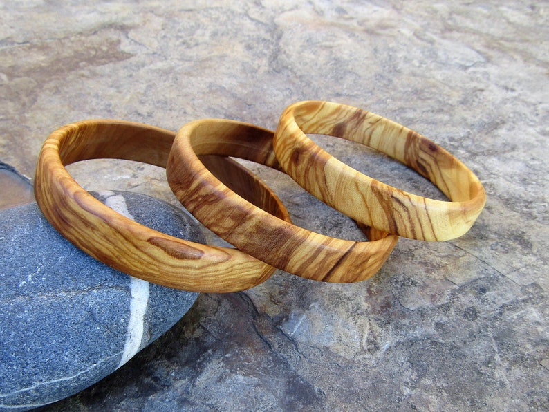 Bangle olive wood Bracelet wooden jewelry alentejoazul ,olive tree, portugal handmade natural jewelry vegan boho christmas present friend image 10