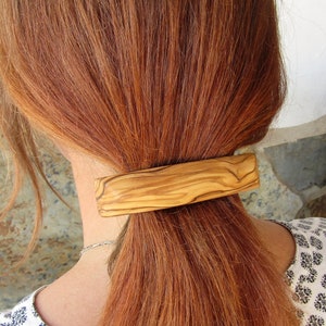 Barrette bois d'olivier pince à cheveux bois alentejoazul natural portugal artisan barrette française image 7