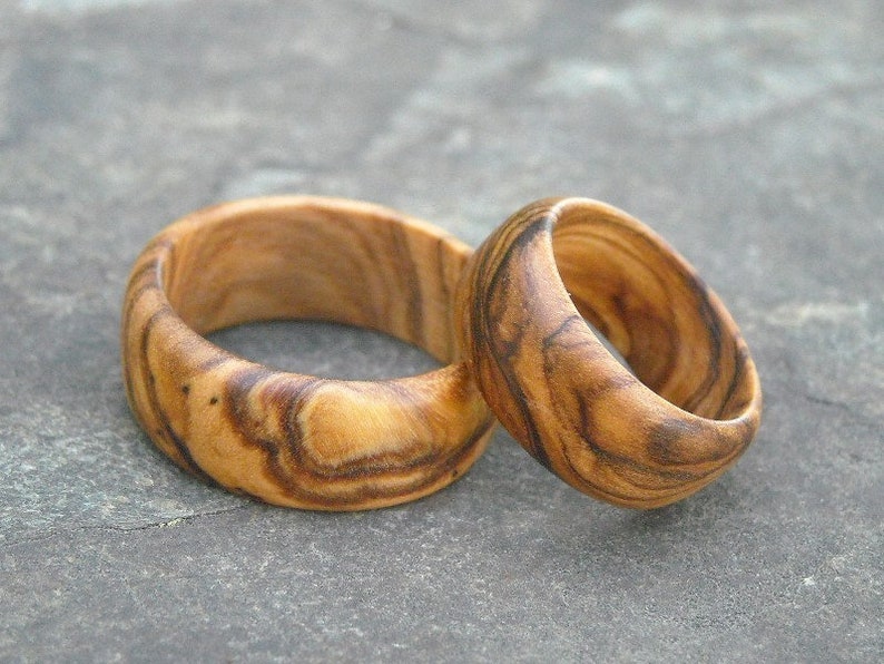 2 wedding rings olive wood wooden couple bands rings engagement wooden jewelry alentejoazul partner country 5 wedding anniversary image 1