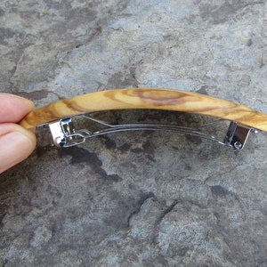 Pinza cabello madera de olivo Pasador pelo alentejoazul portugal navette clip cabello pelo barrette francés imagen 8