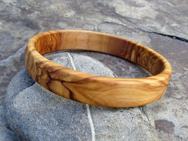 Bangle olive wood Bracelet wooden jewelry alentejoazul ,olive tree, portugal handmade natural jewelry vegan boho christmas present friend image 8