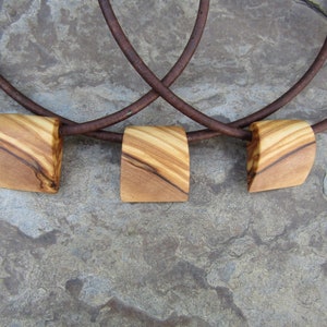 Necklace olive wood cork cord magnetic dark brown pendant stainless steel wooden cork jewelry vegan alentejoazul necklace men gift father image 9