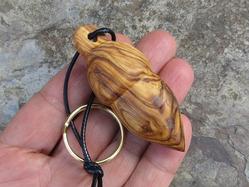 Key chain olive wood acorn Hand smoother Key ring wooden hand flatterer alentejoazul gift for men man portugal organic natural hunter
