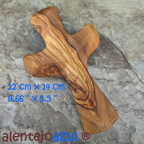 Croce tascabile in legno di ulivo (7,1 cm) set di 10 pezzi, croce in legno di preghiera e meditazione dalla città della verità, Gerusalemme