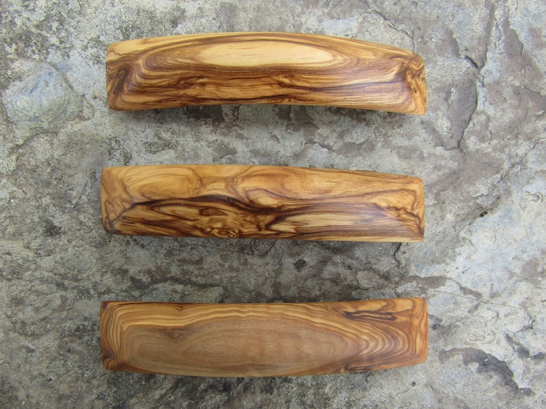 Barrette olive wood extra large thick hair slide clip wooden alentejoazul rectangular vegan handmade portugal french barrette sustainable image 6