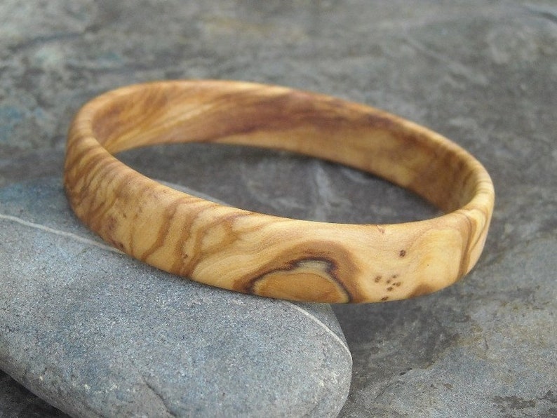 Bangle olive wood Bracelet wooden jewelry alentejoazul ,olive tree, portugal handmade natural jewelry vegan boho christmas present friend image 4