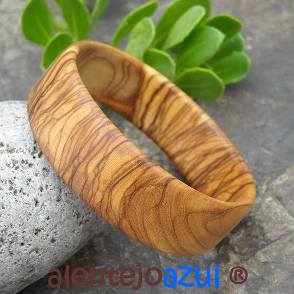 Bracelet bois d'olivier bijoux bois bangle alentejoazul olivier, portugal fait à la main bijou naturel vegan boho cadeau de Noël ami