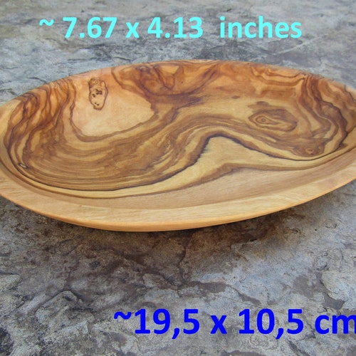 Oval Dish Olive Wood Bowl Key Tray Penholder Wooden Pen Etsy