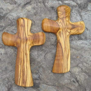 cross olive wood crucifix necklace leather wooden wall crosses alentejoazul gift baptism communion confirmation church christian olive tree image 8