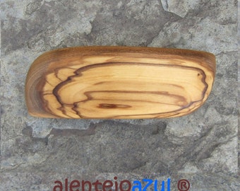 Barrette olive wood hairpin hair clip hair slide wooden alentejoazul vegan handmade portugal french wooden barrette hair toy