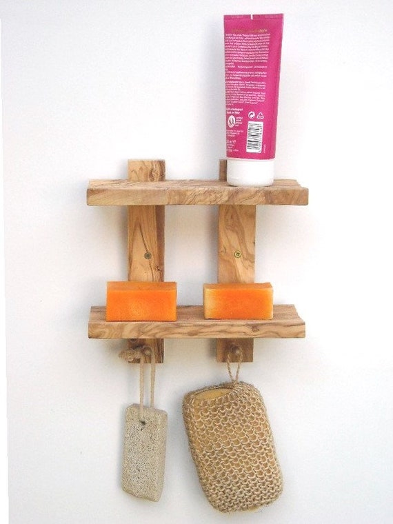 Wooden shower rack