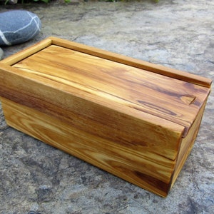 caja madera de olivo rectangular tapa deslizante caja madera alentejoazul escritorio oficina, regalo hombres, portugal boda natural imagen 7